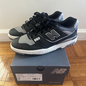 New Balance BB 550 Sz 10 Black Gray